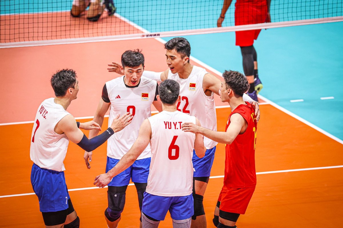 杭州亚运会中国男排3比1胜印度尼西亚晋级四强